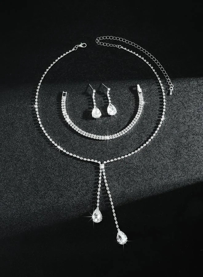 Take Two  3-Piece Embellished Necklace, Bracelet And Earrings Jewelry Set for Women | Best Price UAE